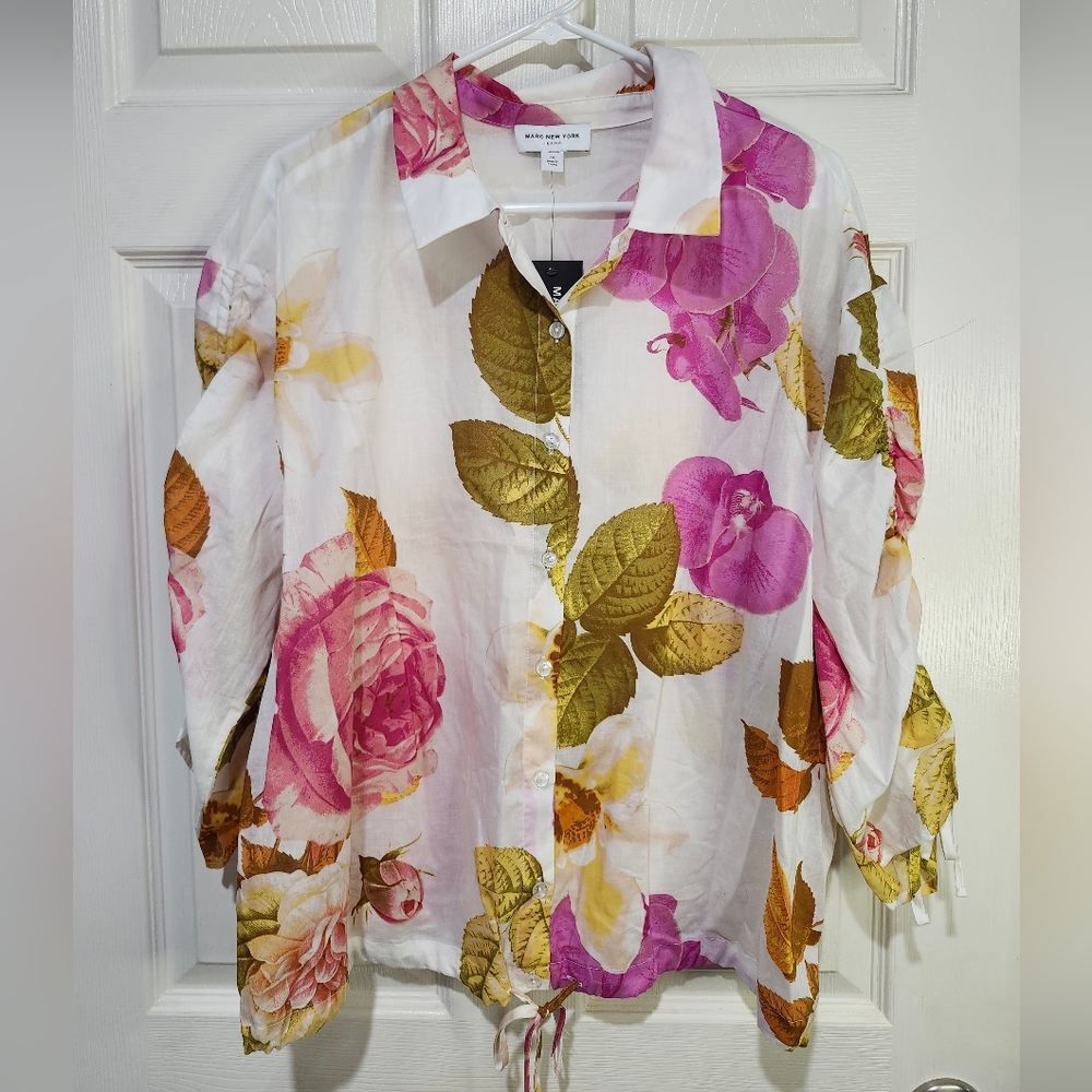Marc New York Jeans Women's Floral Top Size 1X NWT